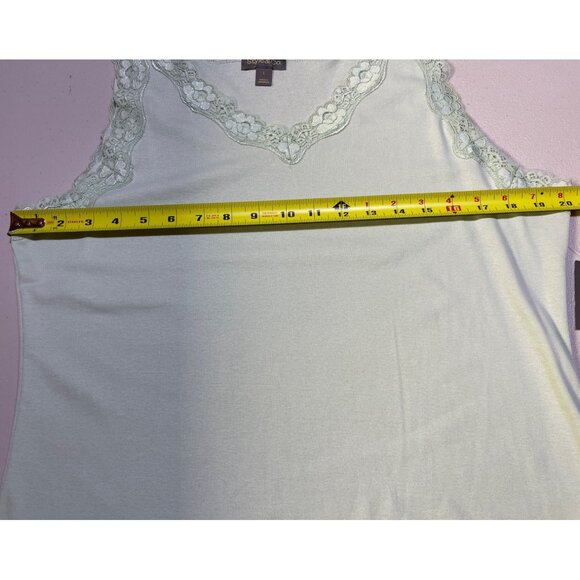 Style & Co. Womens Size Large Scallop Tank Top Enchant Mint - Picture 5 of 9